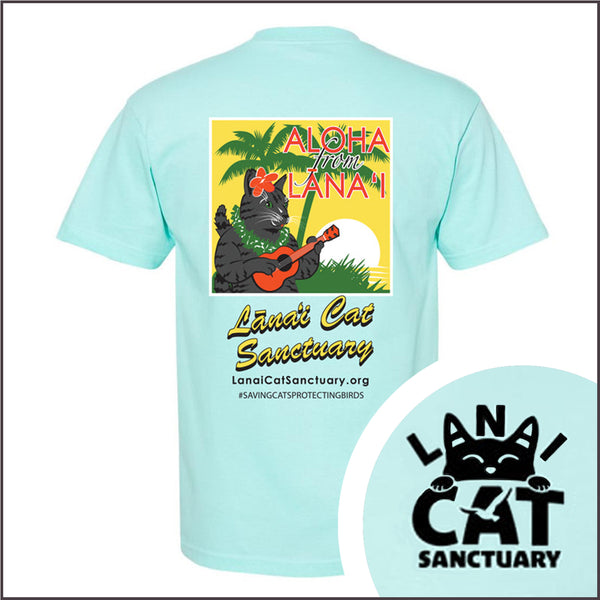 Lanai Cat Sanctuary T-shirt ラナイ・キャット・サンクチュアリー オリジナルT シャツ - MINT BLUE ミントブルー