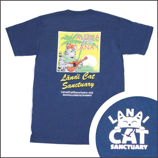 Lanai Cat Sanctuary T-shirt ラナイ・キャット・サンクチュアリー オリジナルT シャツ - NAVY ネイビー